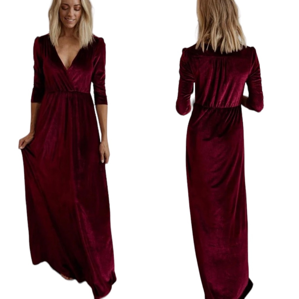 NWT Baltic Born Sofia Velvet Maxi Dress